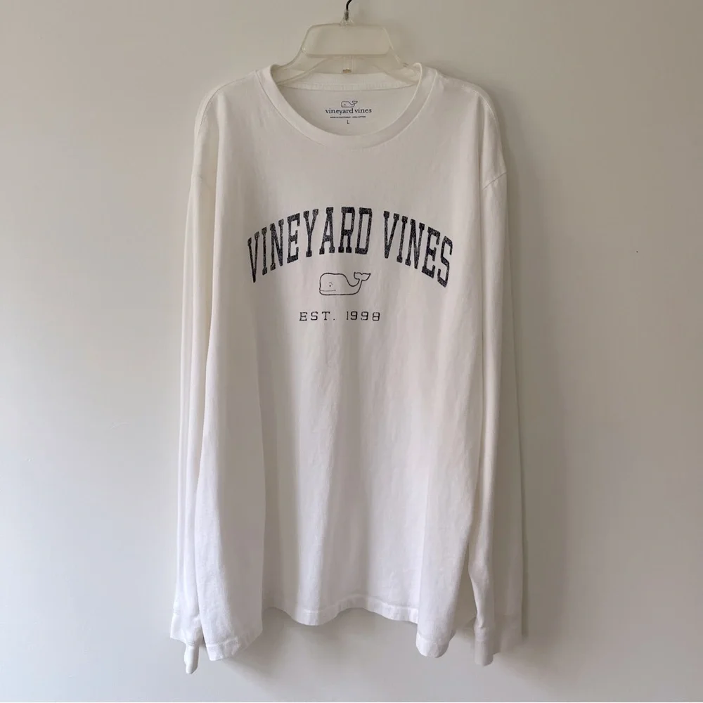 Men's Vineyard Vines Long Sleeve T-Shirt Large White